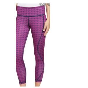 Vineyard Vines Workout Athletic Leggings Pink Purple Small Athleisure Whale